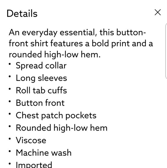 Design Lab Printed High Low Shirt - Picture 2 of 2